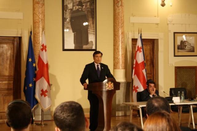 The President of Georgia at the National Parliamentary Library